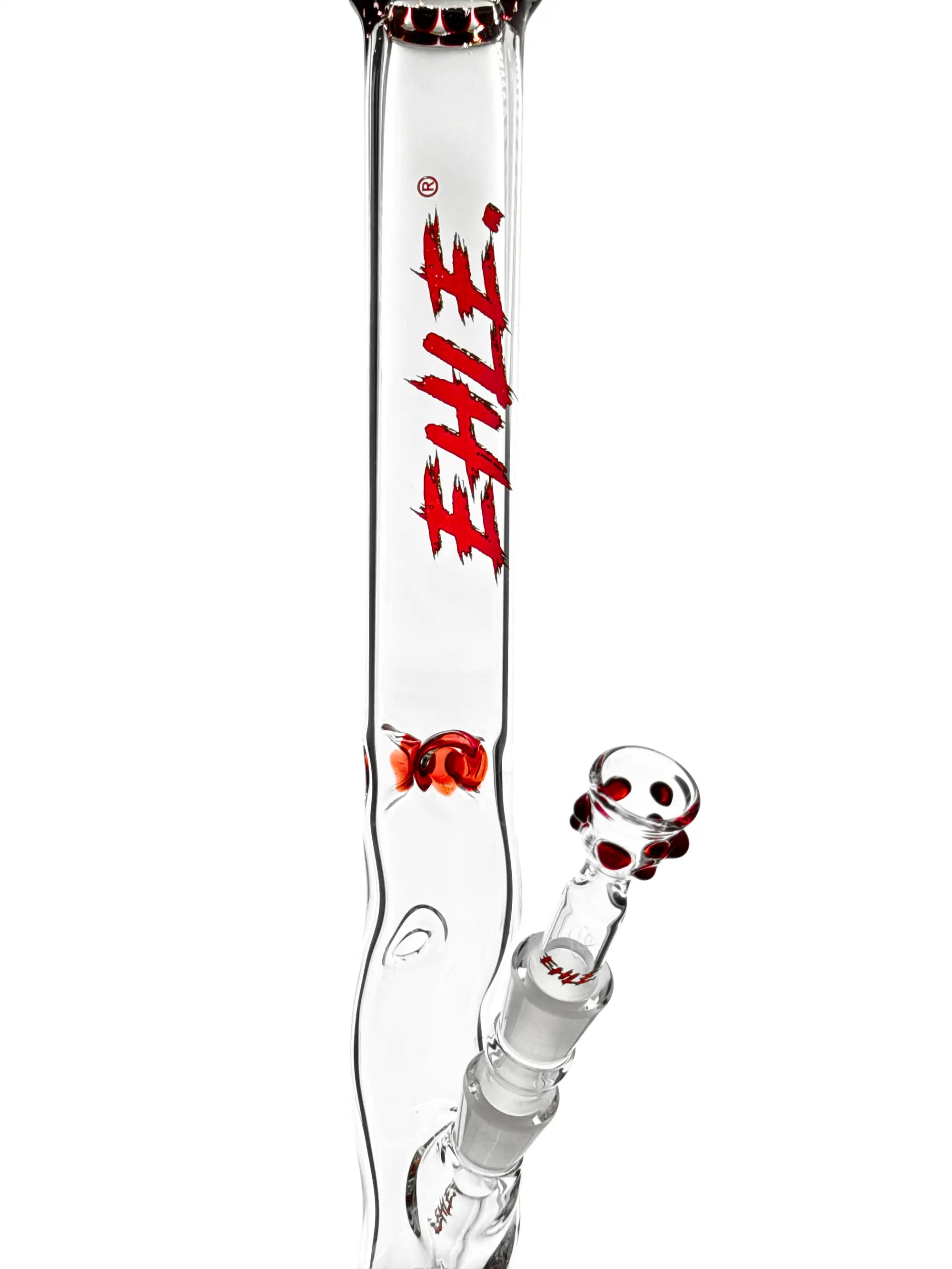45 cm hohe Red Series #7 Zylinderbong von EHLE. mit roten Eiskerben
