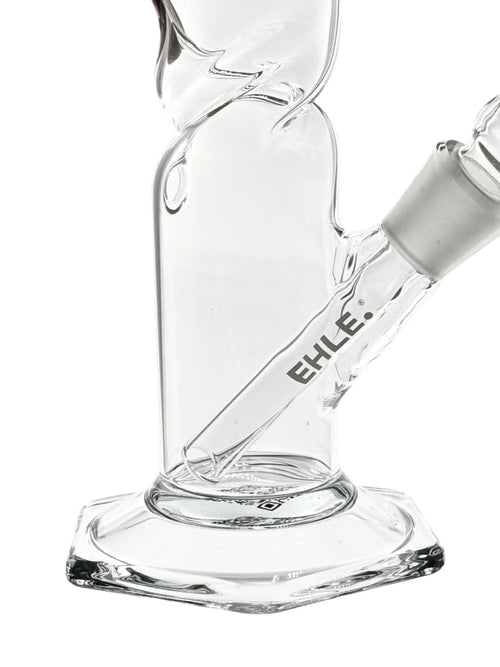EHLE Twister Bong mit Logo auf dem Chillum und Kickloch