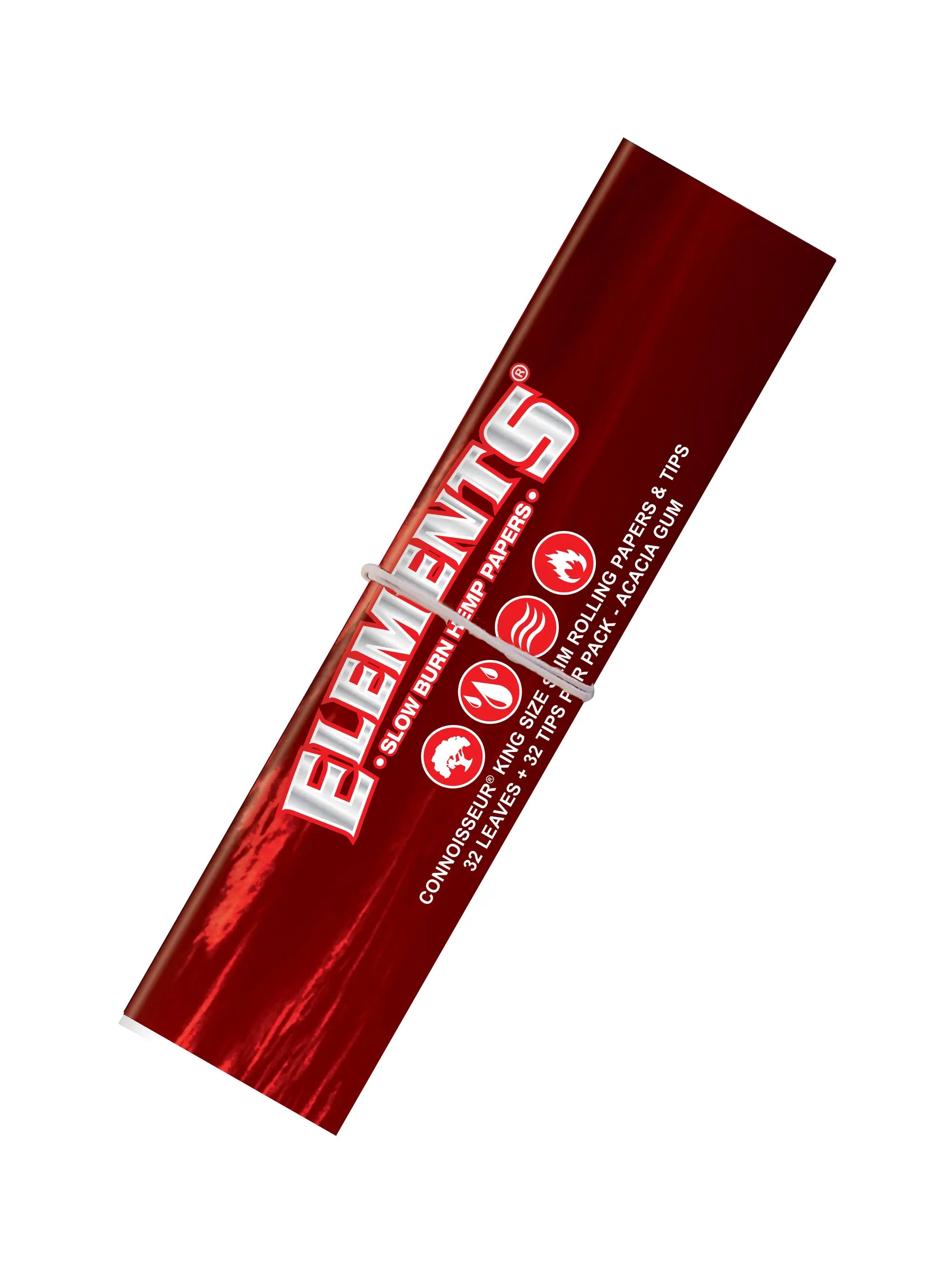 Elements Connoisseur Red Edition Einzelpackung mit 32 King Size Slim Papers und integrierten Tips