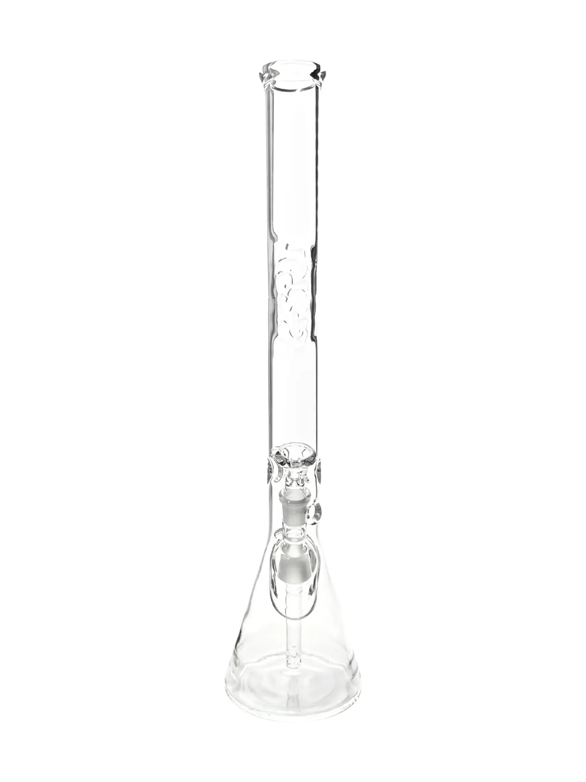 Flame Polished G-SPOT® Logo am Hals der Beakerbong plastisch herausgewölbt für stilvolles Design.