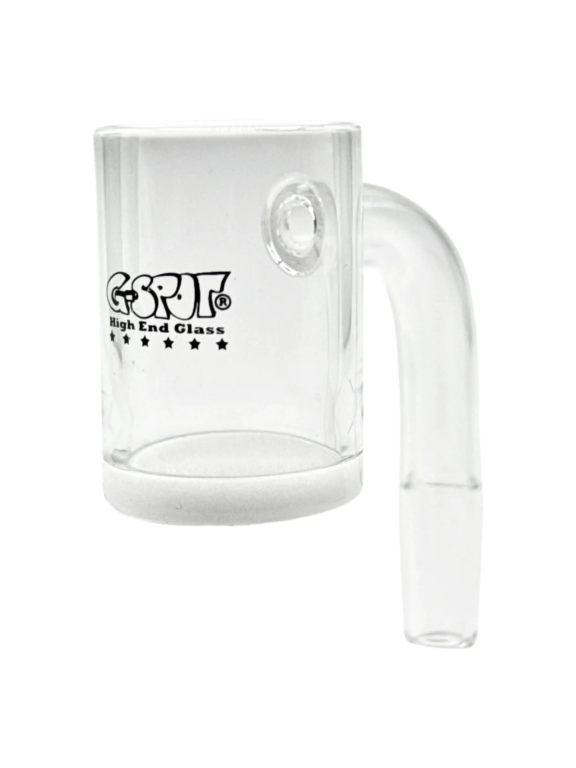 G-SPOT Quarzbanger aus robustem Quarzglas mit 25-mm-Durchmesser und 4-mm-Bodenplatte