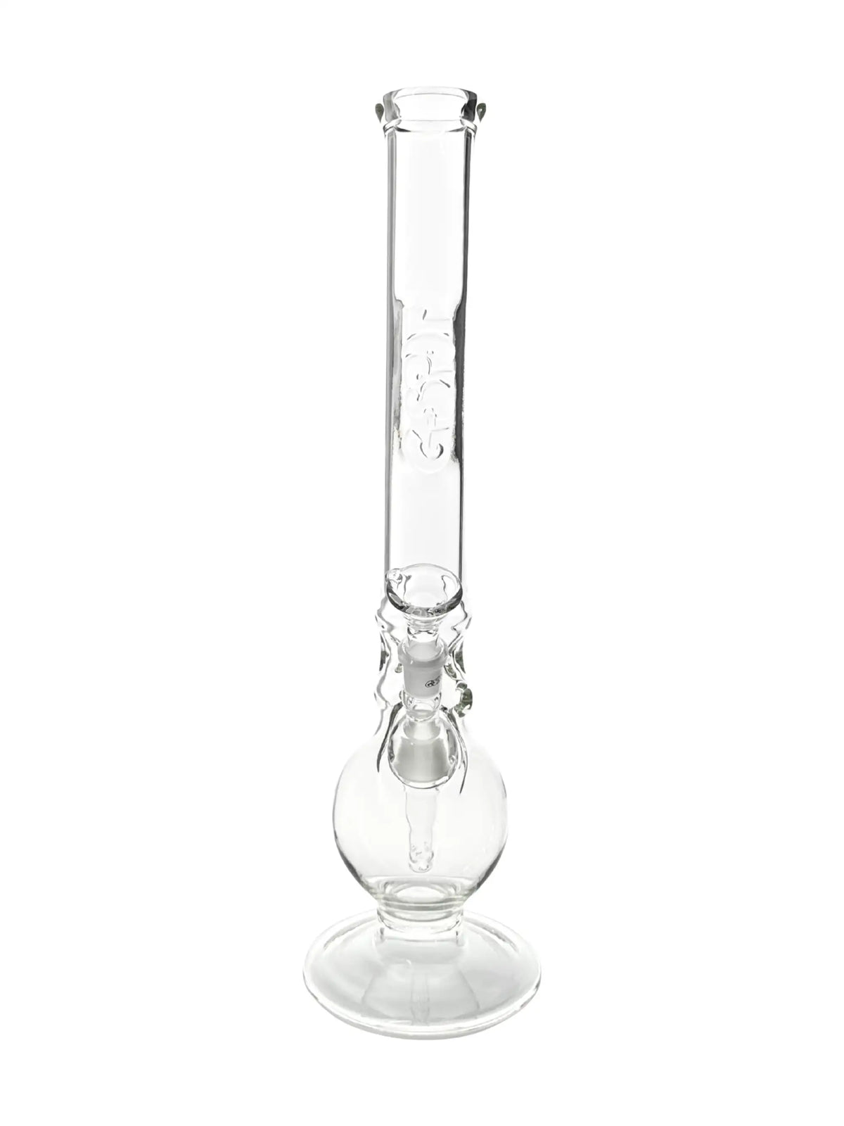 G-SPOT Ringball Bong mit Panzerschliff NS 18.8, Eiseinstichen und großem Scheibenfuß