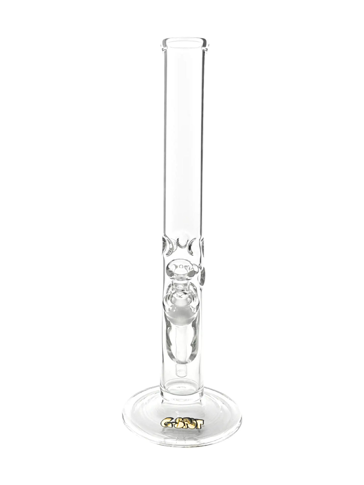 G-SPOT Zylinderbong 40 cm mit goldenem Logo auf Standfuß