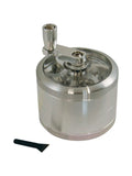 Hammercraft Winding Top Grinder ilber aus Aluminium mit Kurbelaufsatz und Sichtfenster