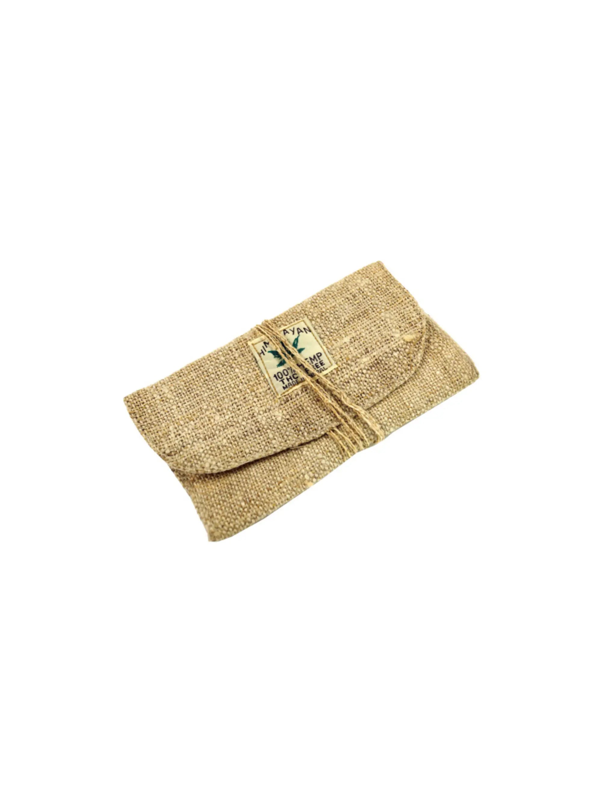 Hanf Tabaktasche in Natur für Papers, Filter und Zubehör, praktische und nachhaltige Drehtasche für unterwegs.