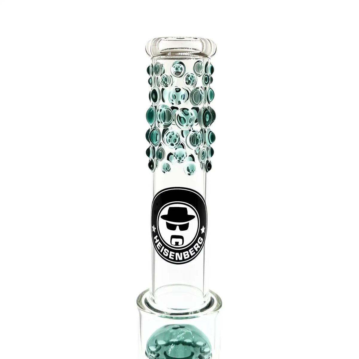 Heisenberg Beaker Bubble mit dunkelgrünen Glasdetails am Mundstück