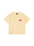 INTERBREED x RAW Slow Burn T-Shirt in Gelb mit Logo auf der Vorderseite