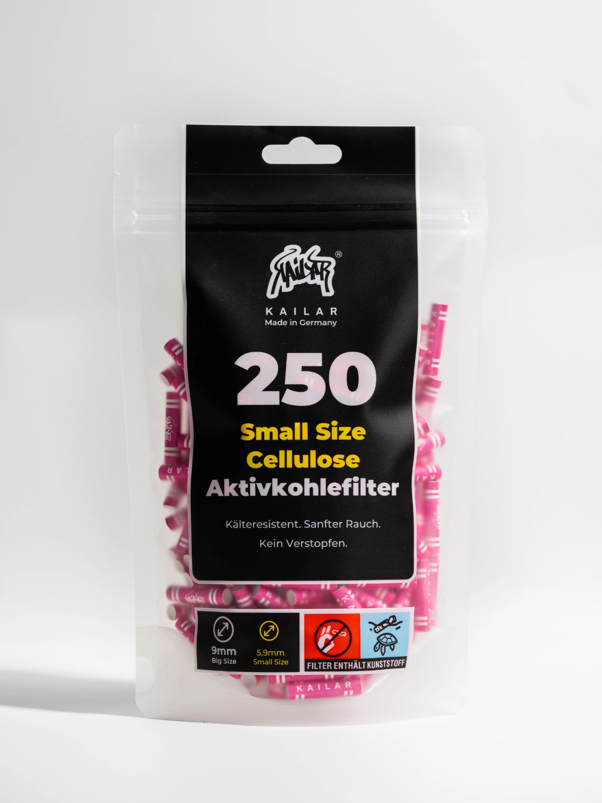 Kailar pinke Cellulose Aktivkohlefilter mit 5,9 mm Durchmesser