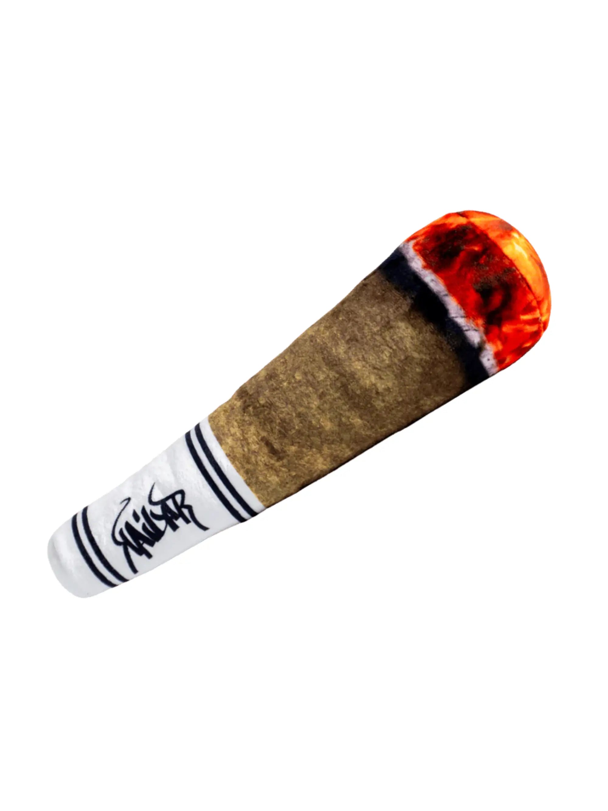 Kailar Plüschspielzeug in Jointform für Hunde aus robustem Polyester mit integriertem Quietschelement, waschmaschinengeeignet.