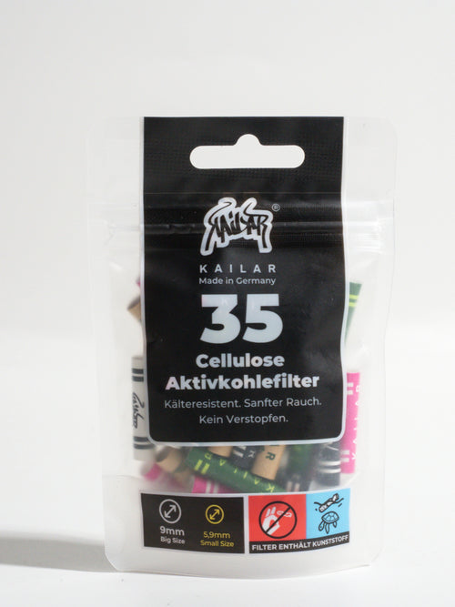 Kailar Aktivkohlefilter Small Size 5,9 mm mit Cellulose Caps