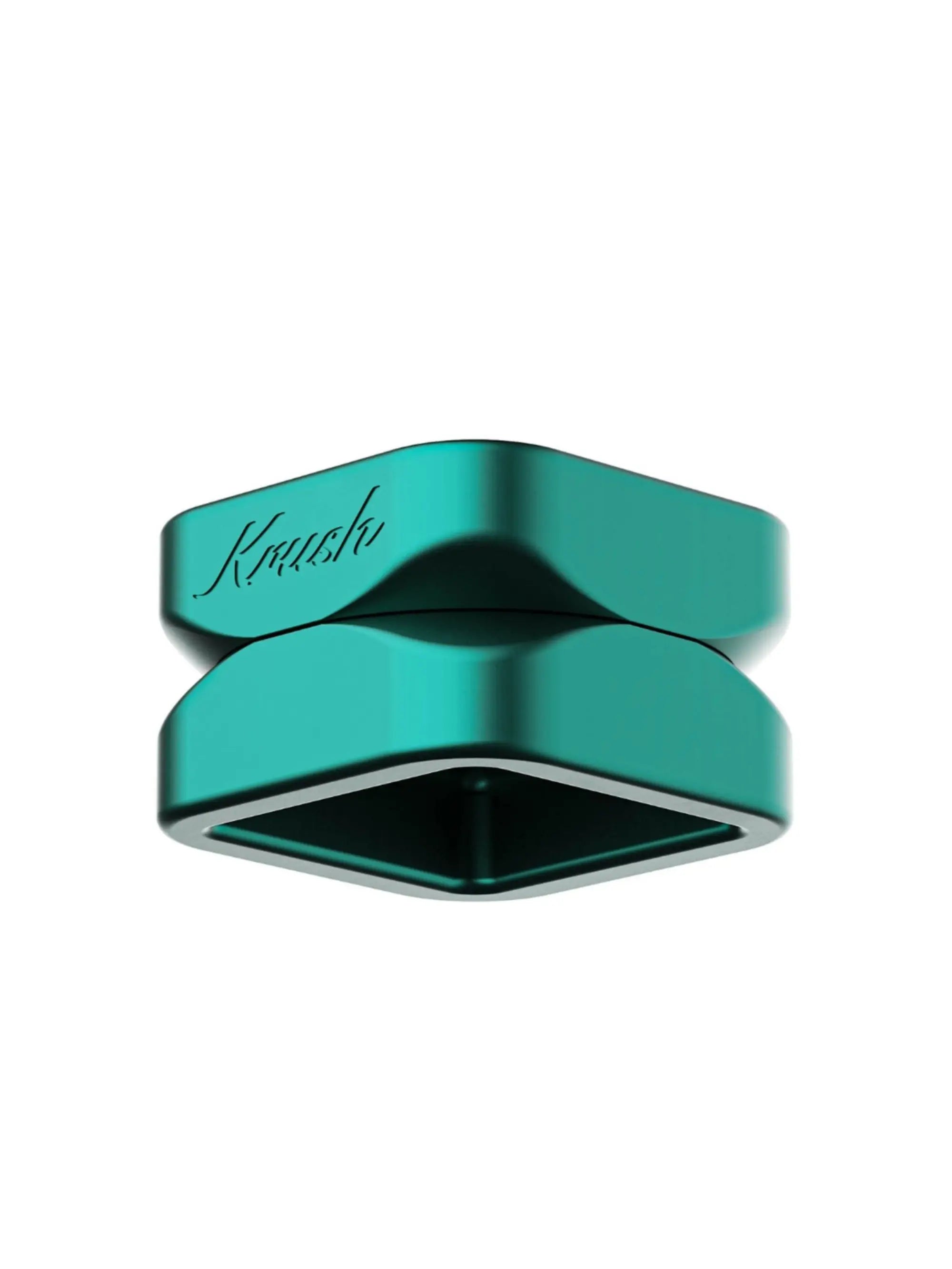 Krush Kube 2.0 Emerald Green Grinder – 2-teiliges Aluminium, Cube-Design, kompakt und stabil