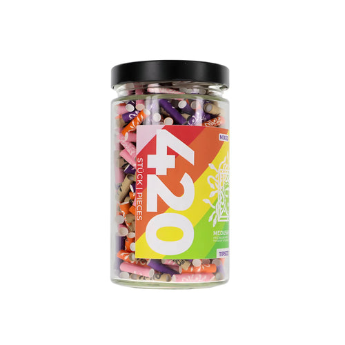 Bunte Medusafilters Mixed Edition Aktivkohlefilter mit Kokos-Aktivkohle und Cellulose-Fasercaps