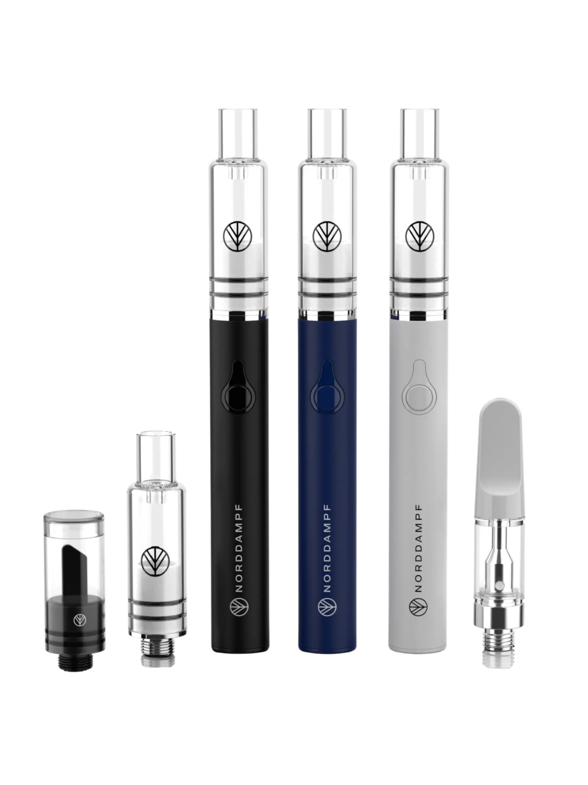 Norddampf DAB PEN Mini Pearl White Standardversion für Konzentrate und 510er-Kartuschen.