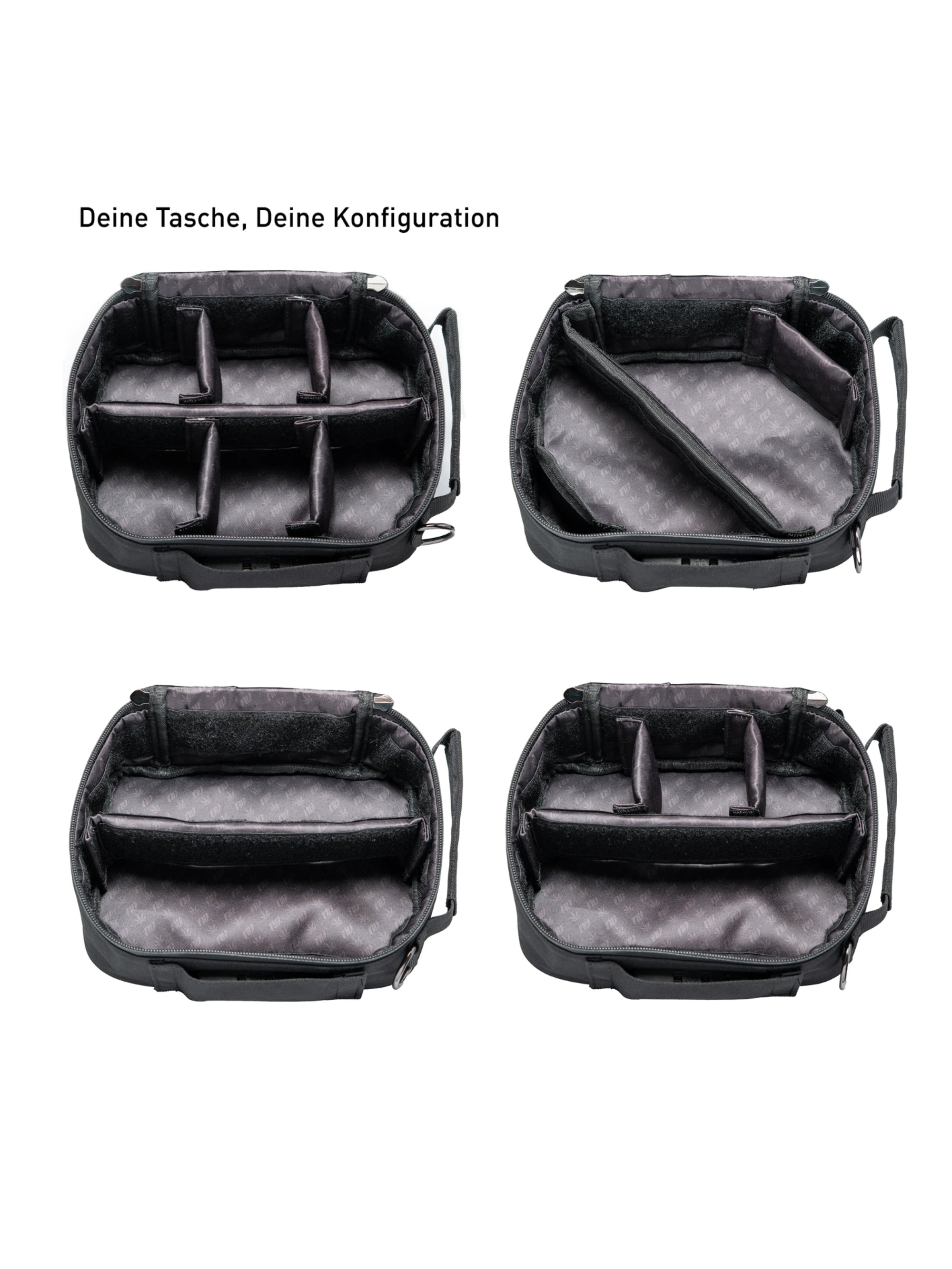Verstellbare Innenfächer der NV Bag mit Mesh-Taschen und flexibler Aufteilung