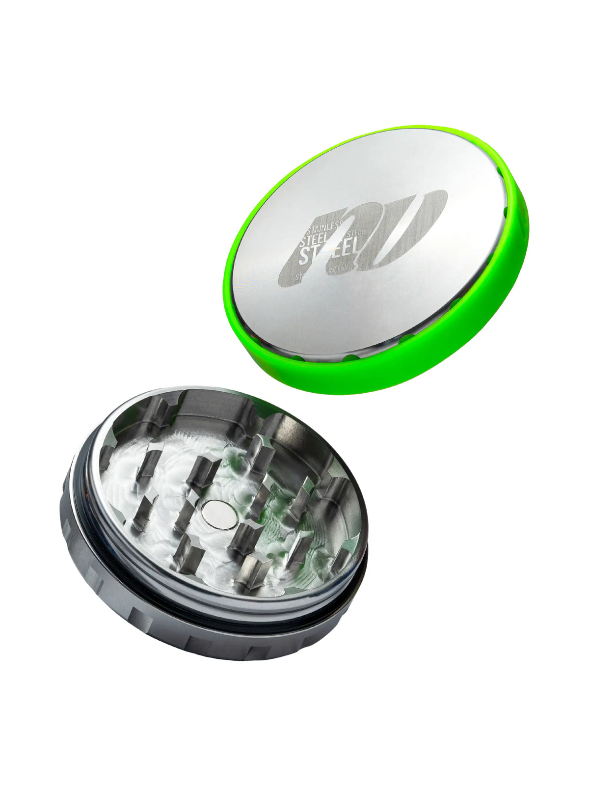 NV Grinder 2-teilig aus hochwertigem Edelstahl mit Magnetverschluss