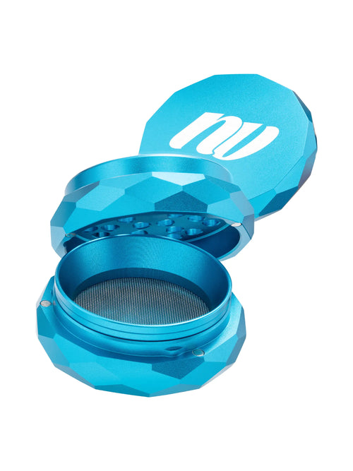 NV Pyramid Grinder in Blau aus eloxiertem Aluminium