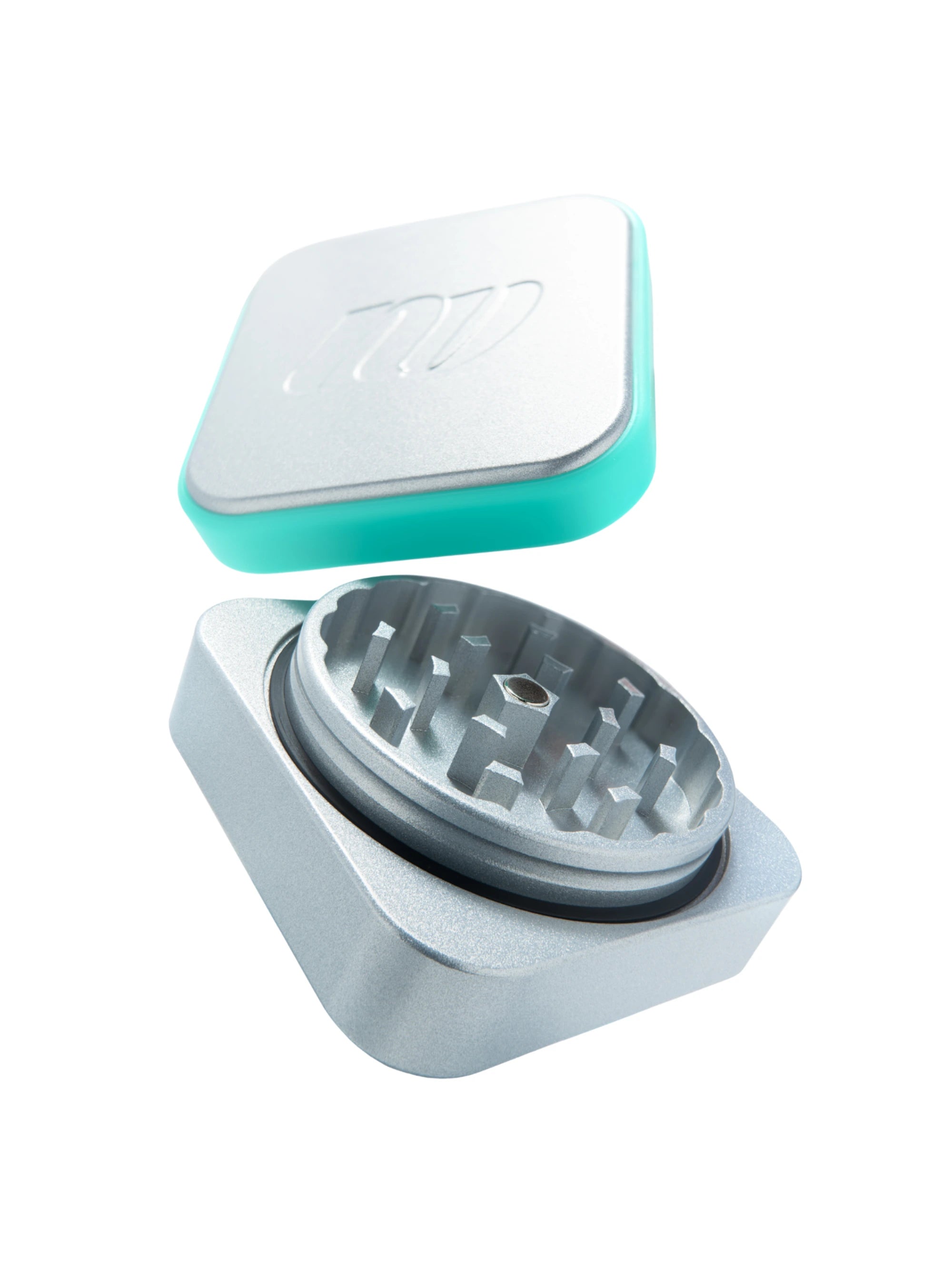 NV Keramik Grinder V.2 in Silber mit Keramikbeschichtung und optionalem Bumper Ring