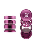 NV Spike Grinder Ø 50 mm in Pink – 4-teilig aus eloxiertem Aluminium mit 33 Spike-Klingen und Magnetverschluss für gleichmäßiges Mahlen.