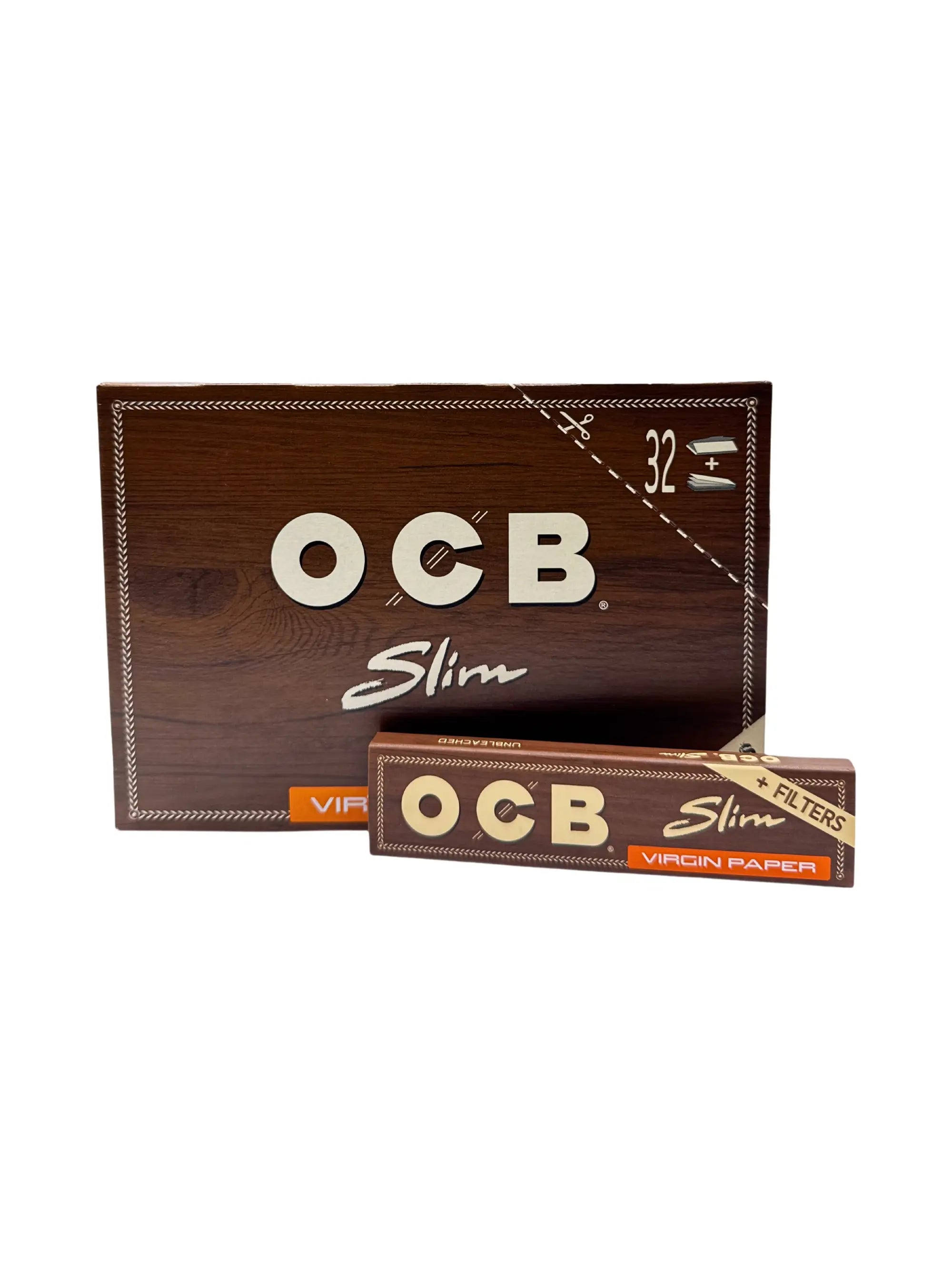 OCB Virgin King Size Slim + Tips – naturbelassene, extra feine und langsam brennende Papers