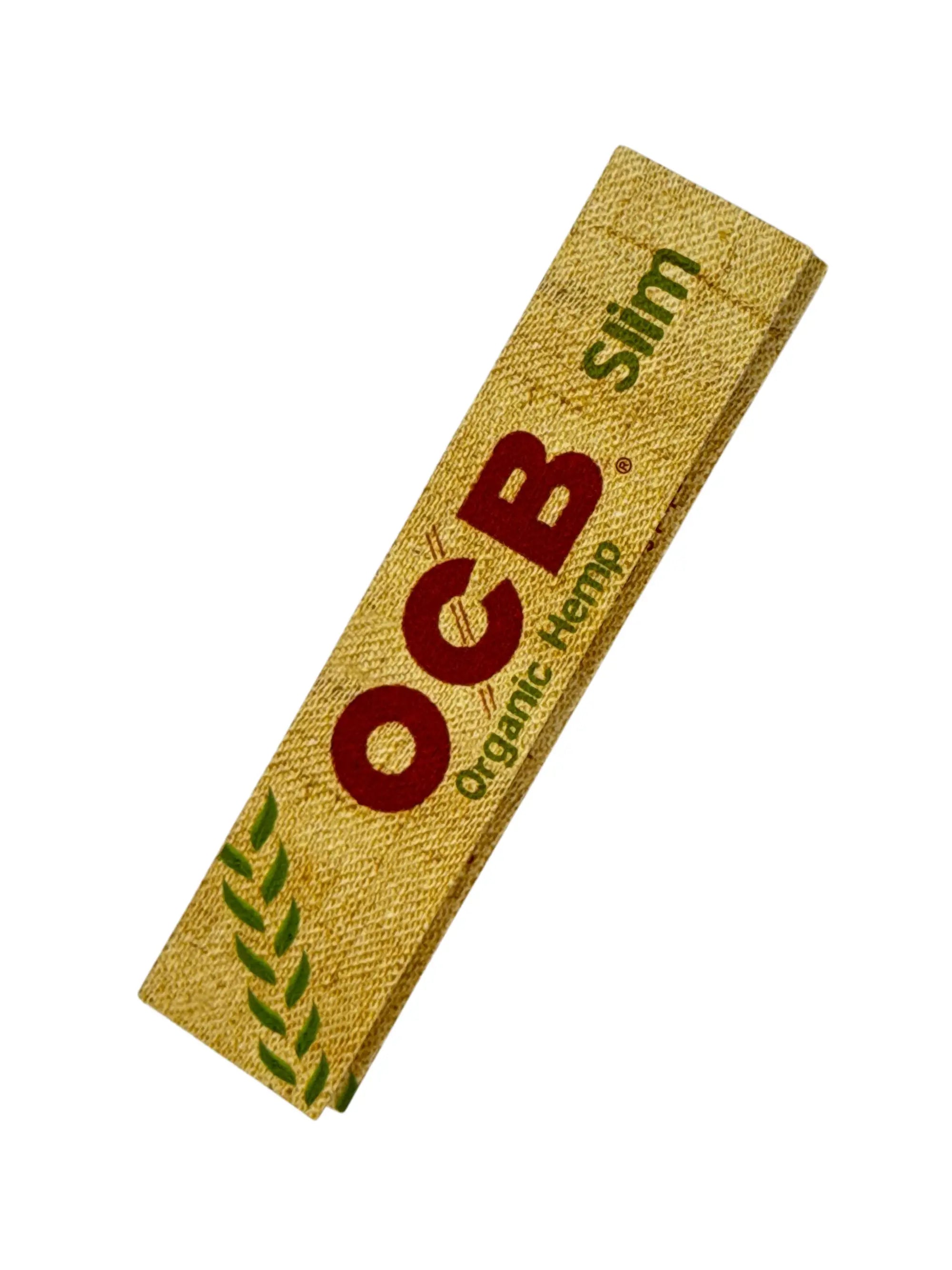 OCB Organic Hemp King Size Slim Papers aus ungebleichtem Hanf mit Naturgummierung, nachhaltige King-Size-Blättchen