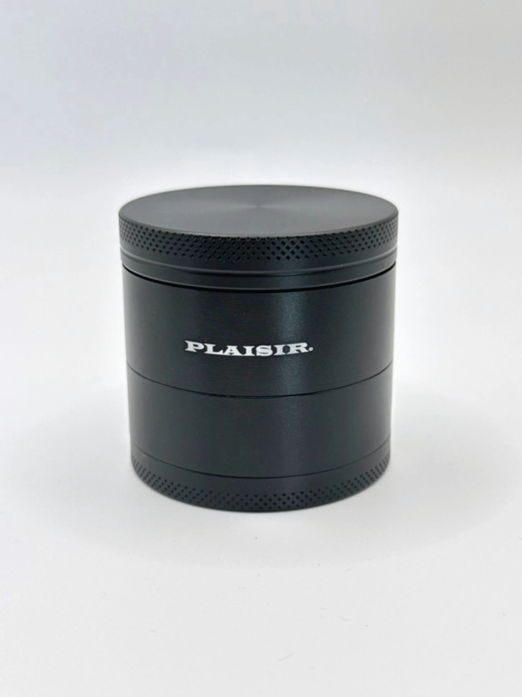Plaisir Aluminium Grinder ohne Zähne in Schwarz mit 5,3 cm Durchmesser