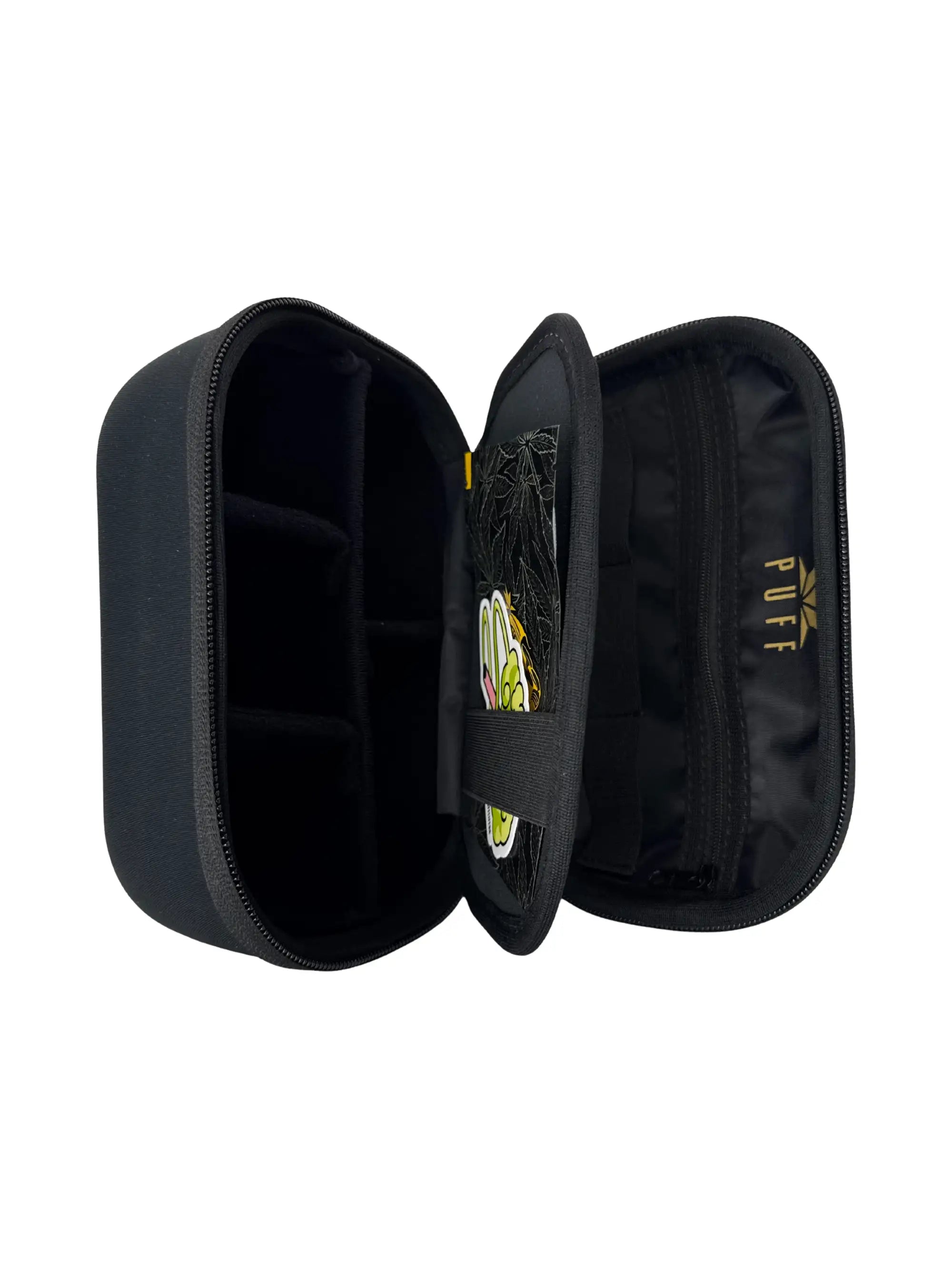 Innenansicht des PUFF Case PRO für Vaporizer, Pfeifen und Zubehör