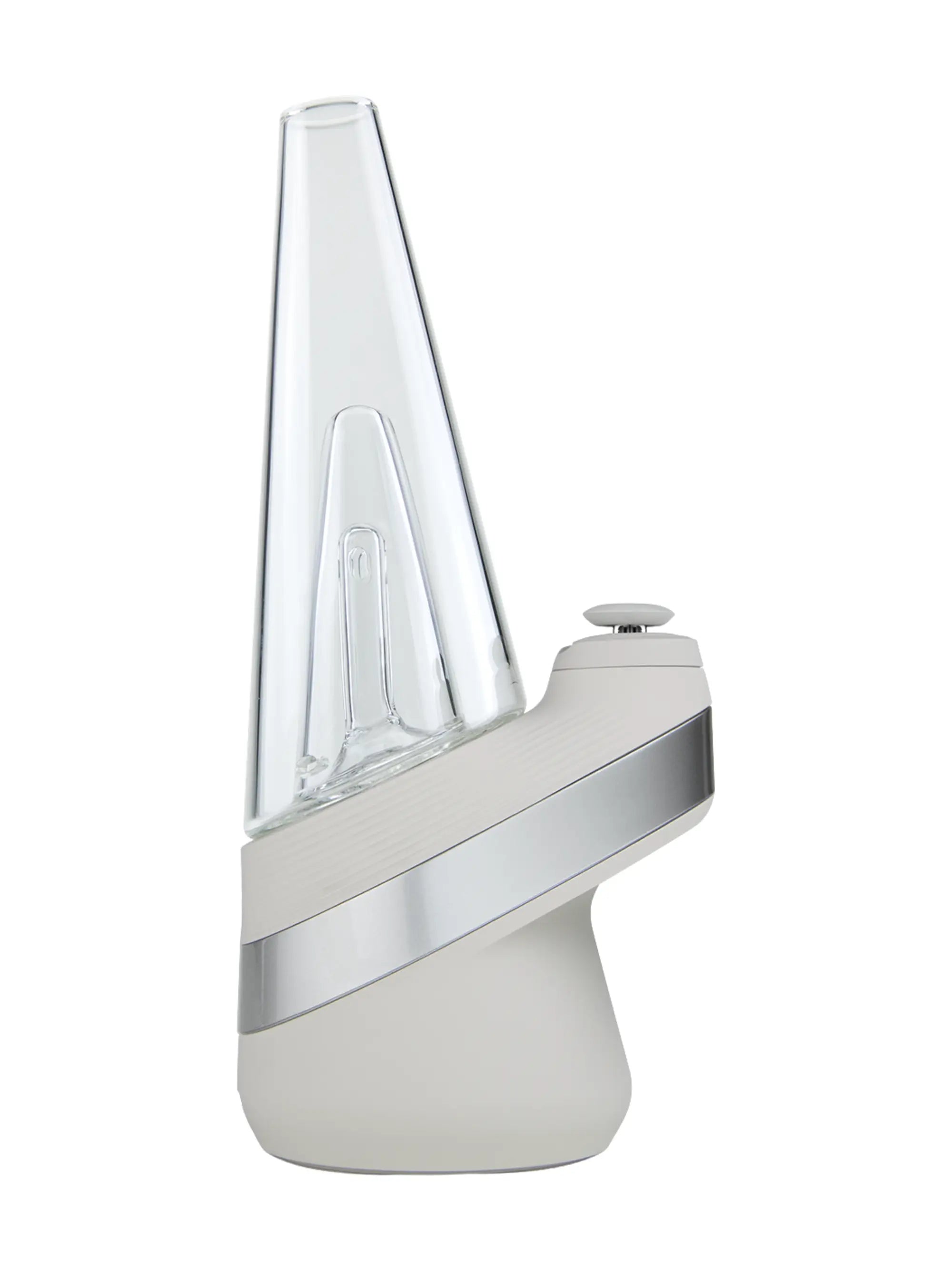 Blick von oben auf das Puffco New Peak Cloud E-Rig und die Joystick-Kappe