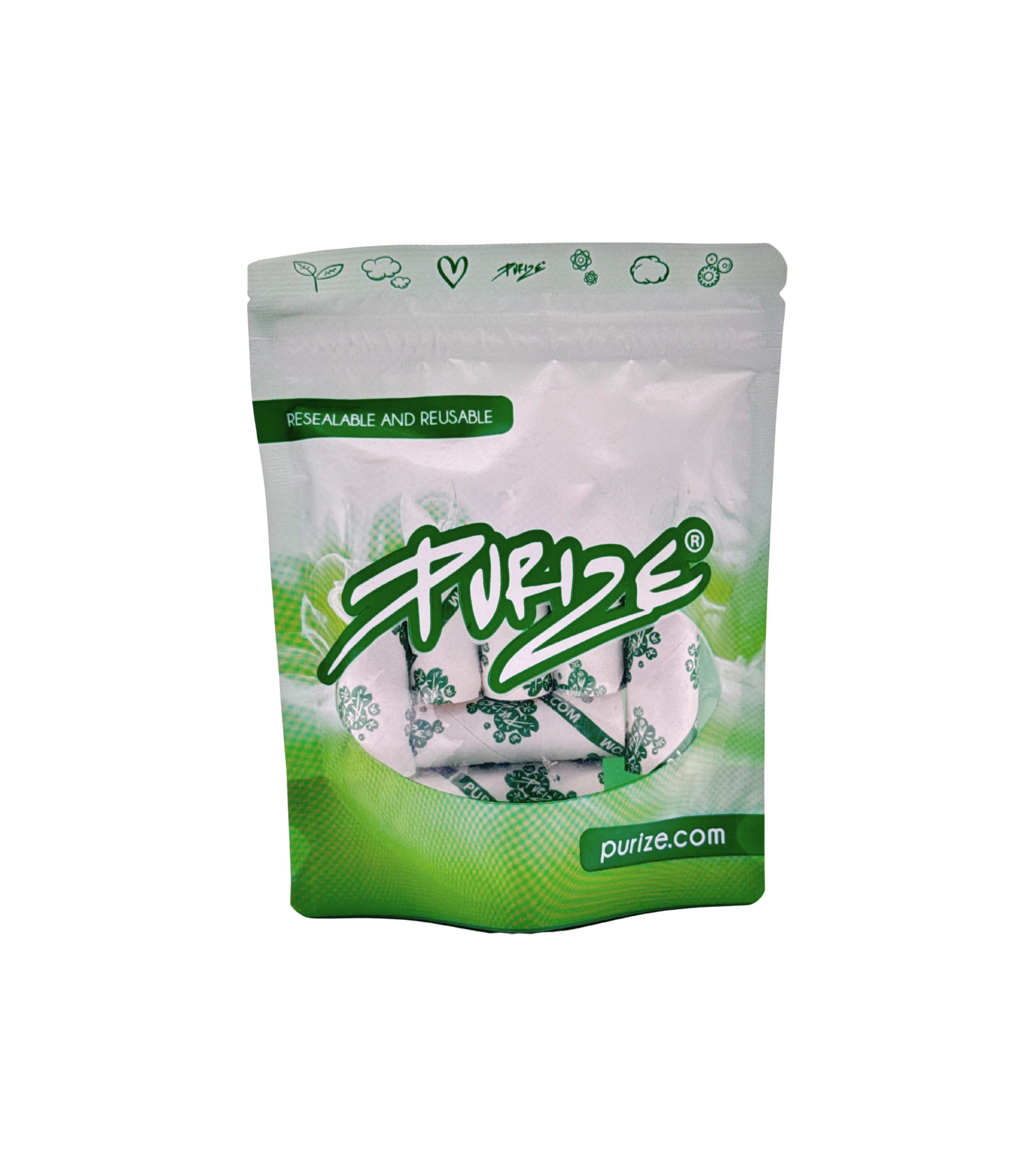 PURIZE BIG Size Aktivkohelfilter Ø 14 mm im 7er Pack mit Keramikkappen für milden Rauch und King Size Wide Papers.