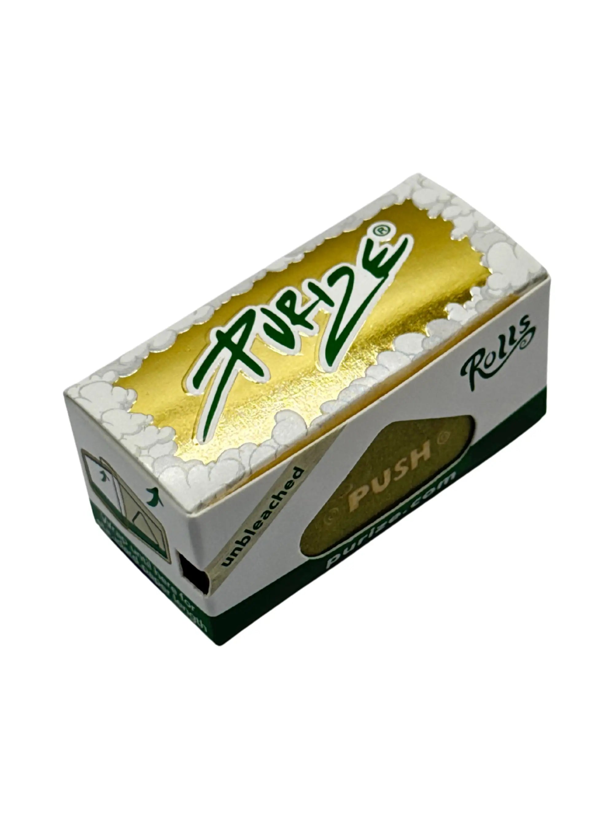 Einzelne PURIZE Brown Roll mit 4,2 Metern Länge – ultradünnes, ungebleichtes Papier mit gleichmäßigem Abbrand