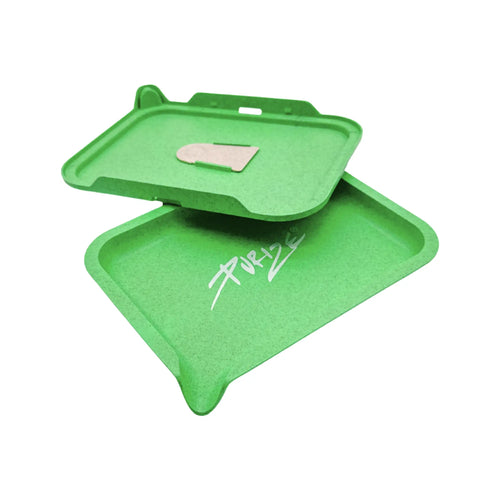 Nachhaltiges PURIZE Tray aus Plant-Fiber-Composite in Grün – stabil, langlebig und umweltfreundlich.