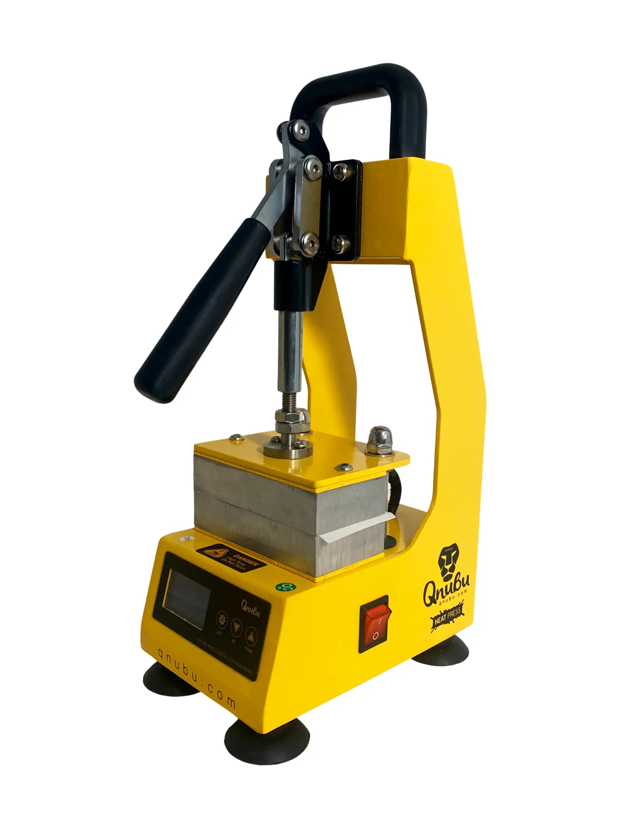 Qnubu Kompact 2.0 – handliche, manuell betriebene Rosin-Presse mit kompaktem Design und 6 × 12 cm Heizplatten