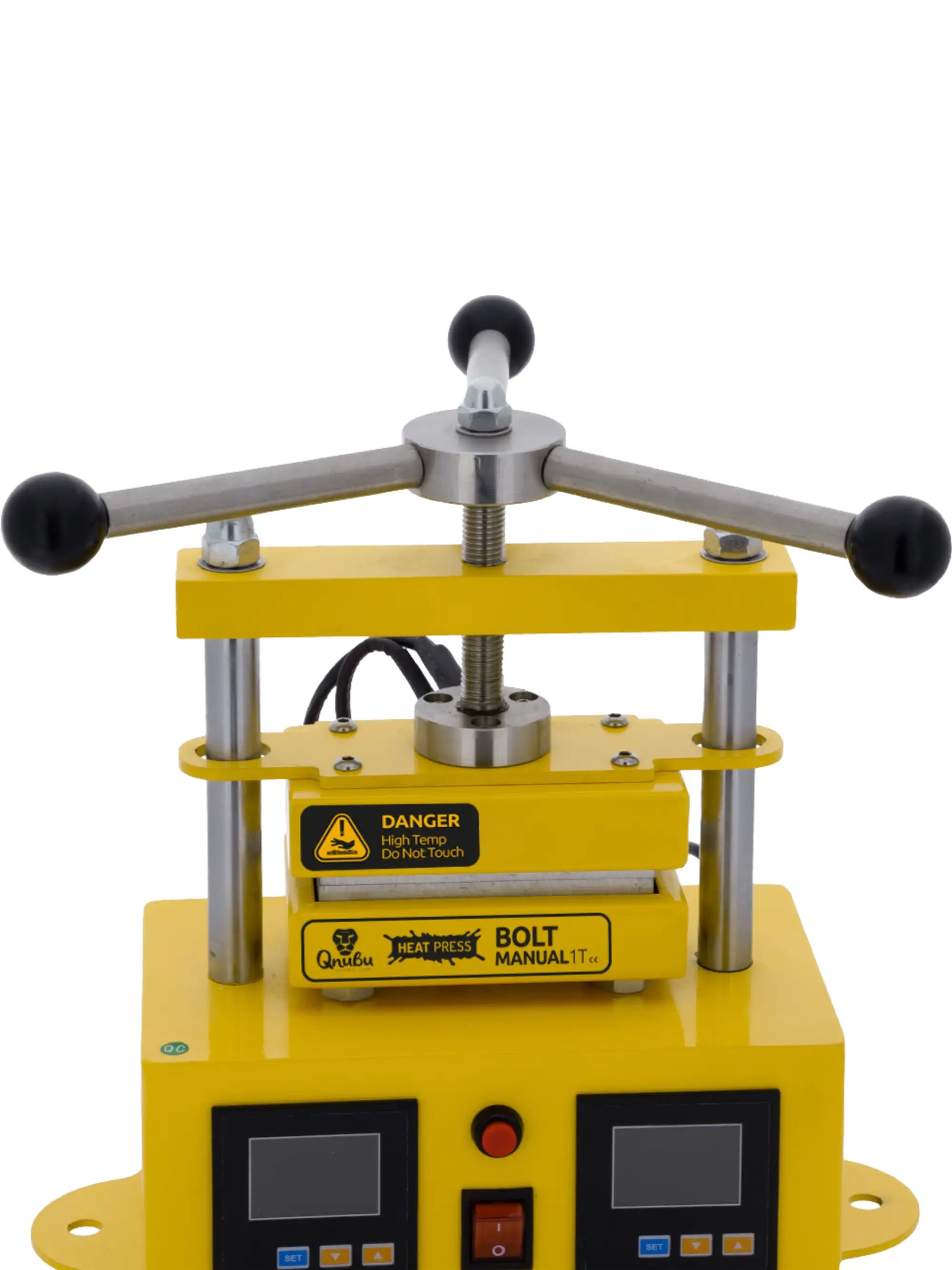 Qnubu Press Bolt Manual 1 Ton – Pflanzenmaterial zwischen den 12×6 cm Heizplatten für optimale Rosin-Extraktion

