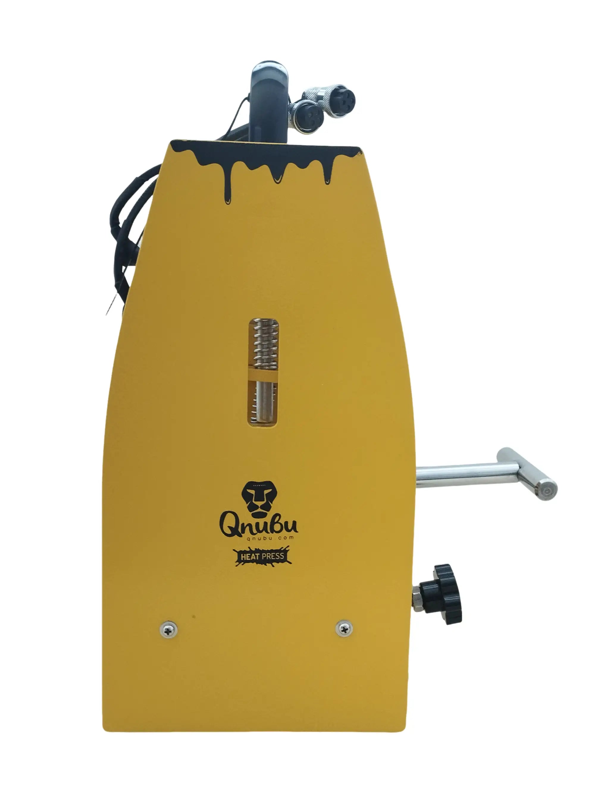 Qnubu Press Pro Hydraulic 6 T – Pflanzenmaterial zwischen Heizplatten für effiziente Rosin-Extraktion positioniert