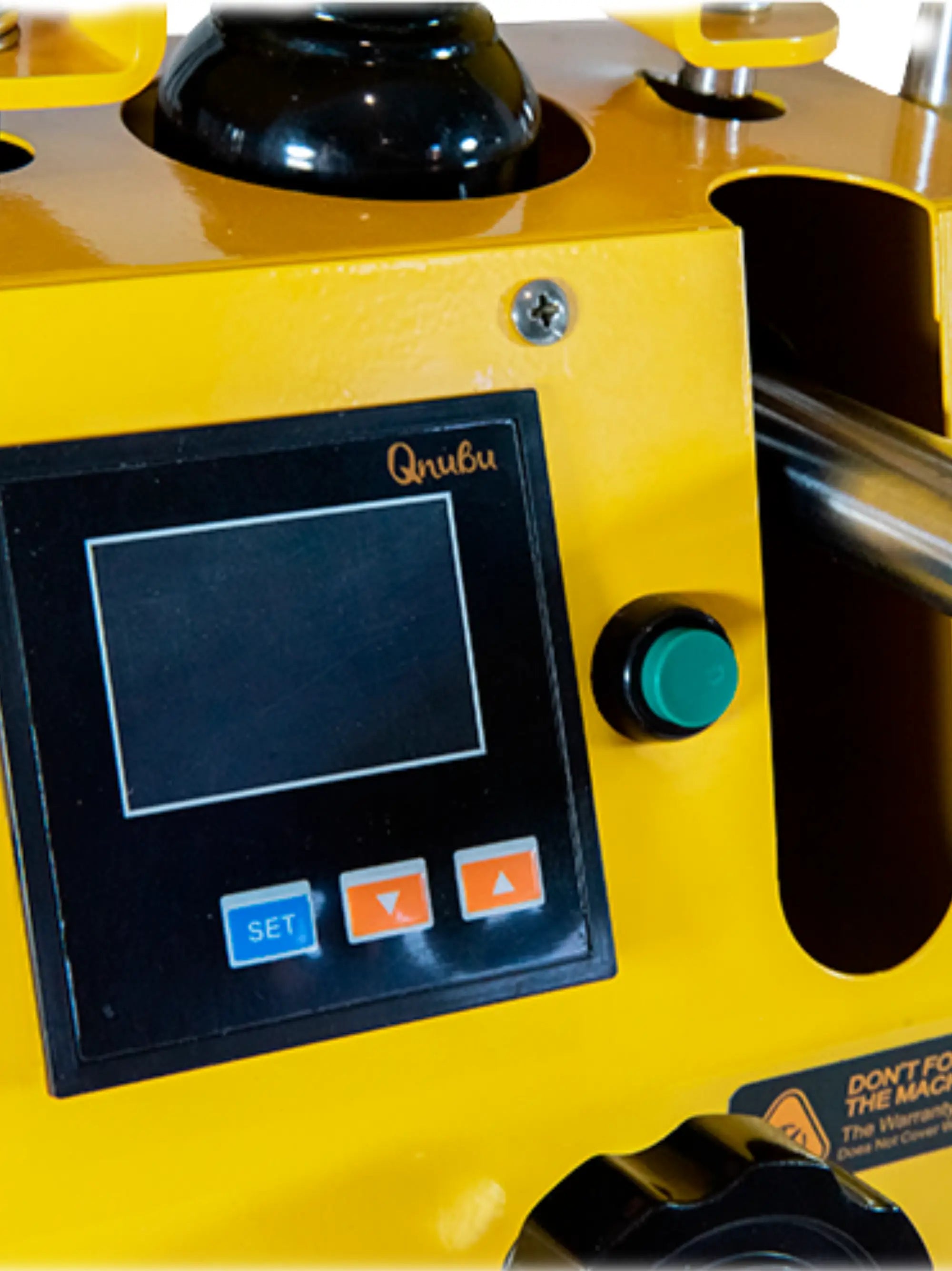 Qnubu Press Pro Hydraulic 2 Ton – Steuerungspanel mit Timer und Temperaturregelung für präzise Rosin-Pressvorgänge