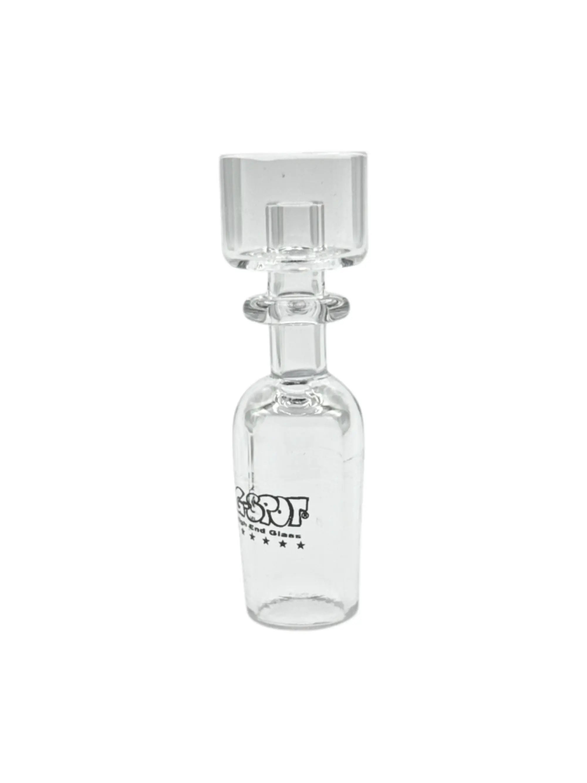 Detailaufnahme des Quarz Nagels aus hochwertigem Quartzglas für gleichmäßige Hitzeverteilung und optimale Kontrolle