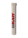 RAW Aluminum Tube geschlossen – schützt Joints und Cones zuverlässig vor Druck, Feuchtigkeit und Gerüchen
