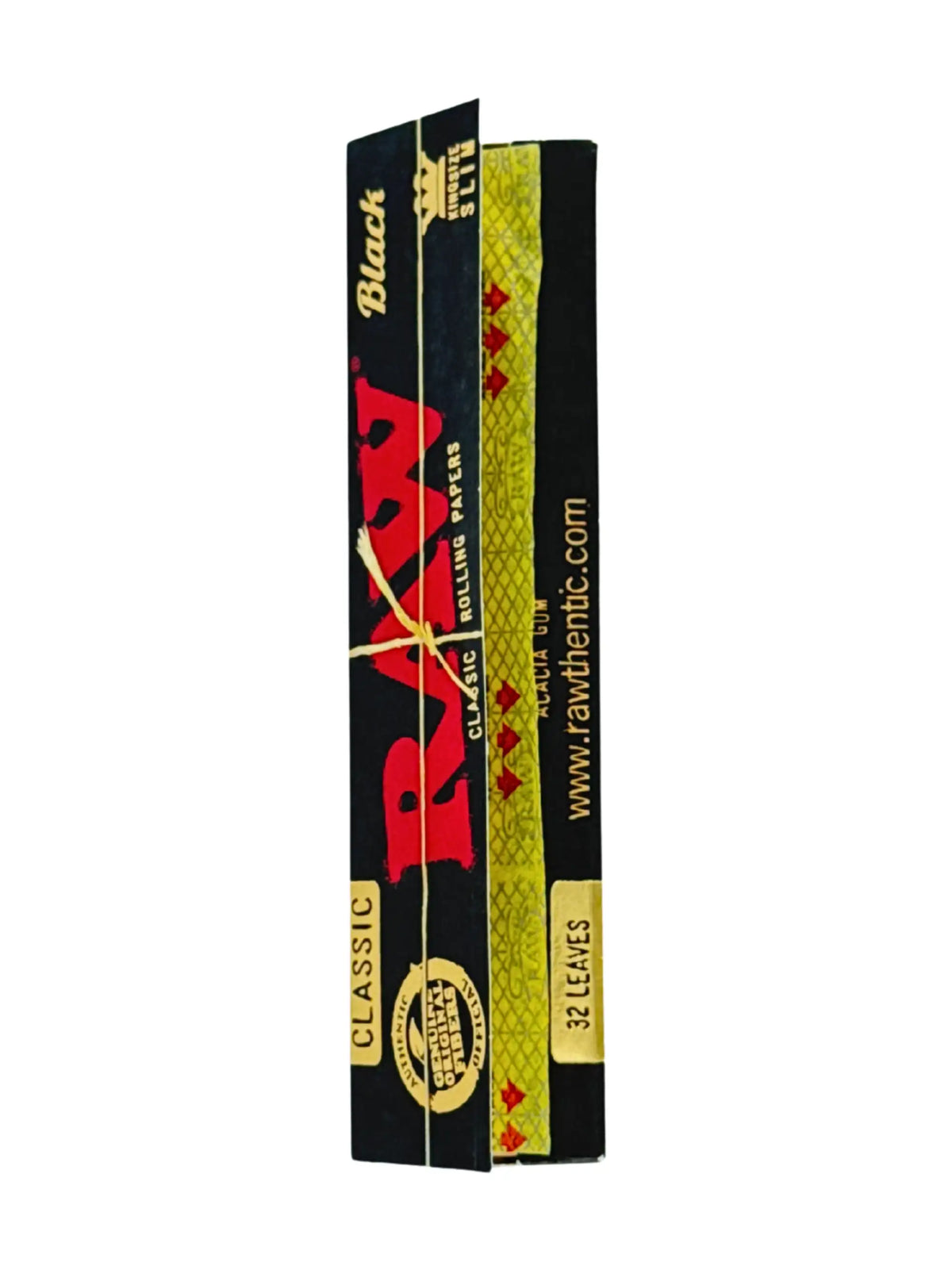 RAW Black King Size Slim Papers aus ungebleichter Reis-Flachs-Mischung