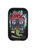 RAW Black Metal Rolling Tray Monster Small aus Metall mit markantem Monster-Design und kompakter Größe.