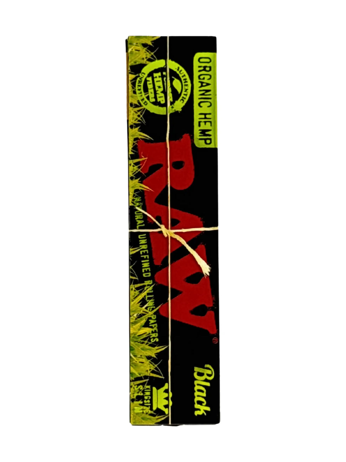RAW Black Organic Hemp King Size Slim Papers mit 32 Blatt