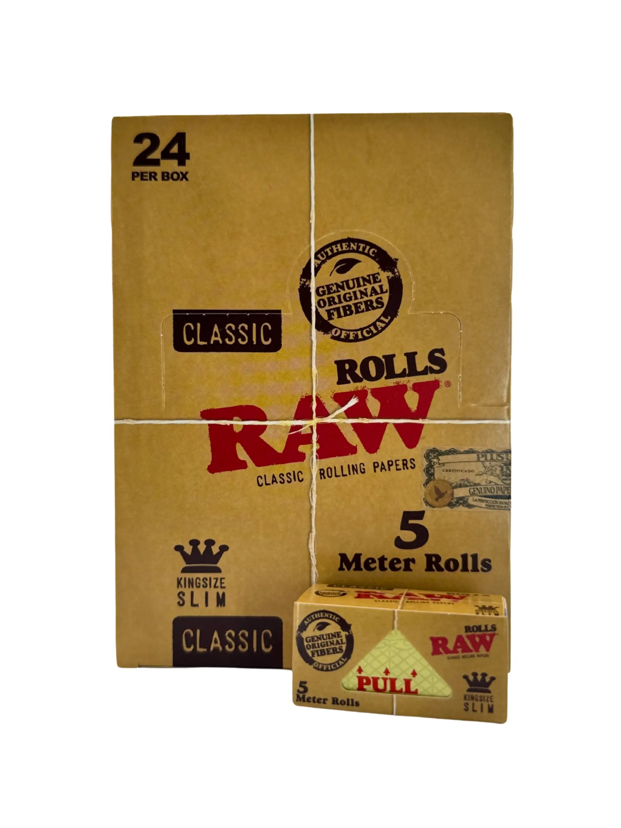 Ungebleichtes Papier der RAW Classic Rolls ohne chemische Zusätze