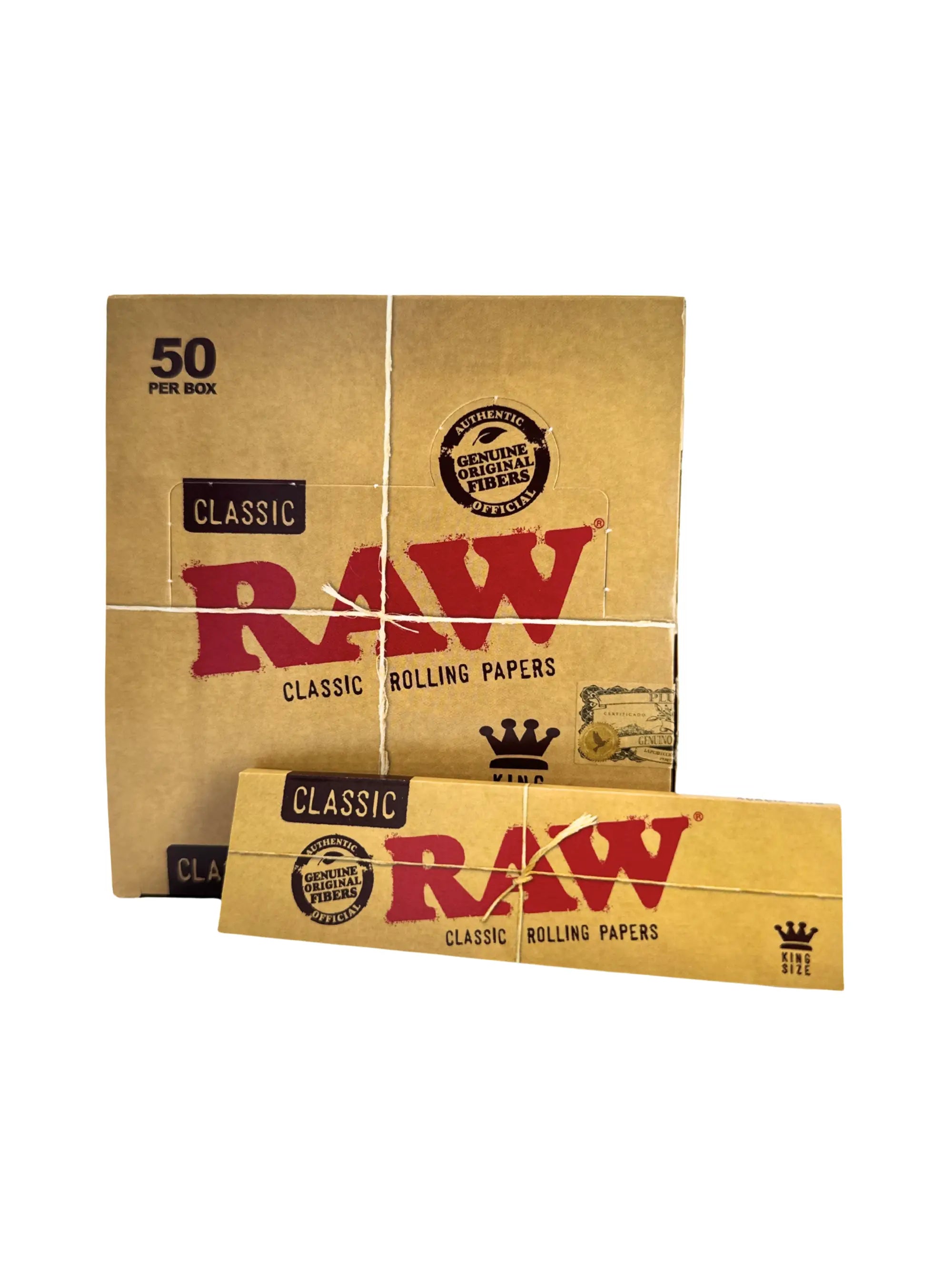 RAW Classic Wide Papers Booklet mit 32 ungebleichten Blättern, extra großes Format 110x55 mm