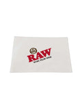RAW Mini Rolling Tray aus Glas mit RAW Branding