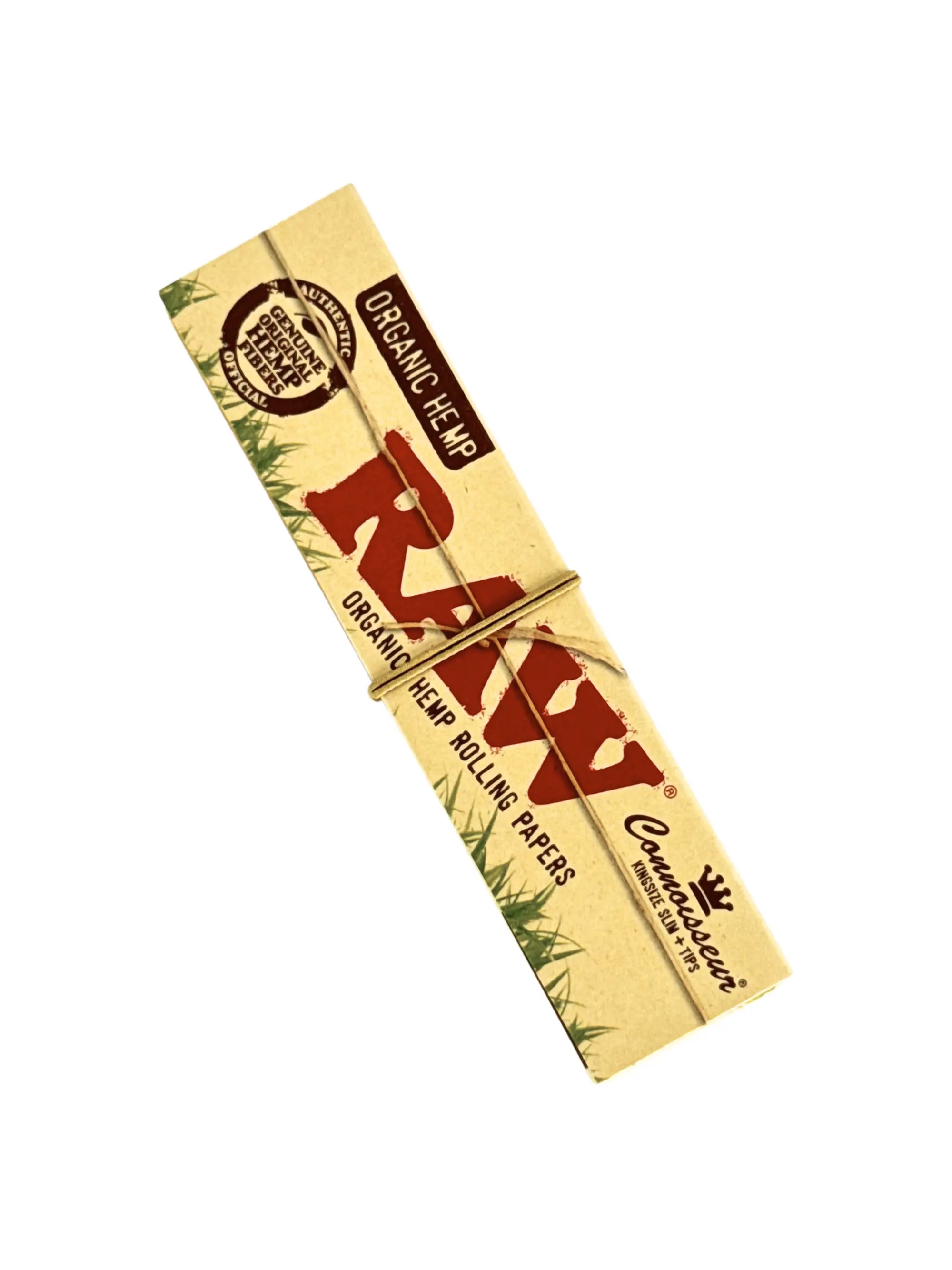 RAW Organic Connoisseur Papers King Size Slim Booklet mit 32 Blatt ungebleichtem Hanf