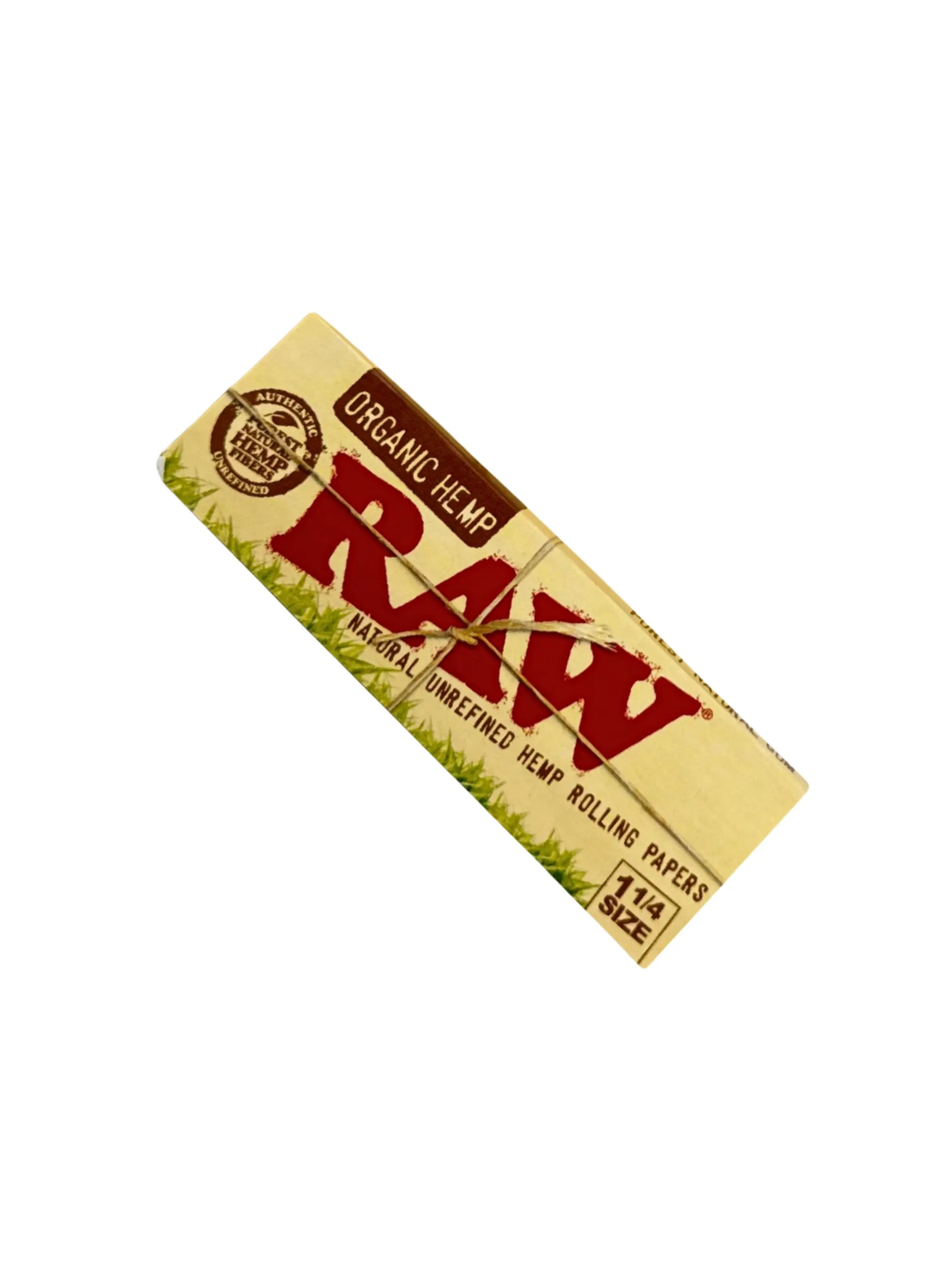 RAW Organic Hemp Papers 1 1/4 Format, ungebleichter Hanf, 50 Blatt pro Booklet, natürliche Gummierung aus Gummi Arabicum