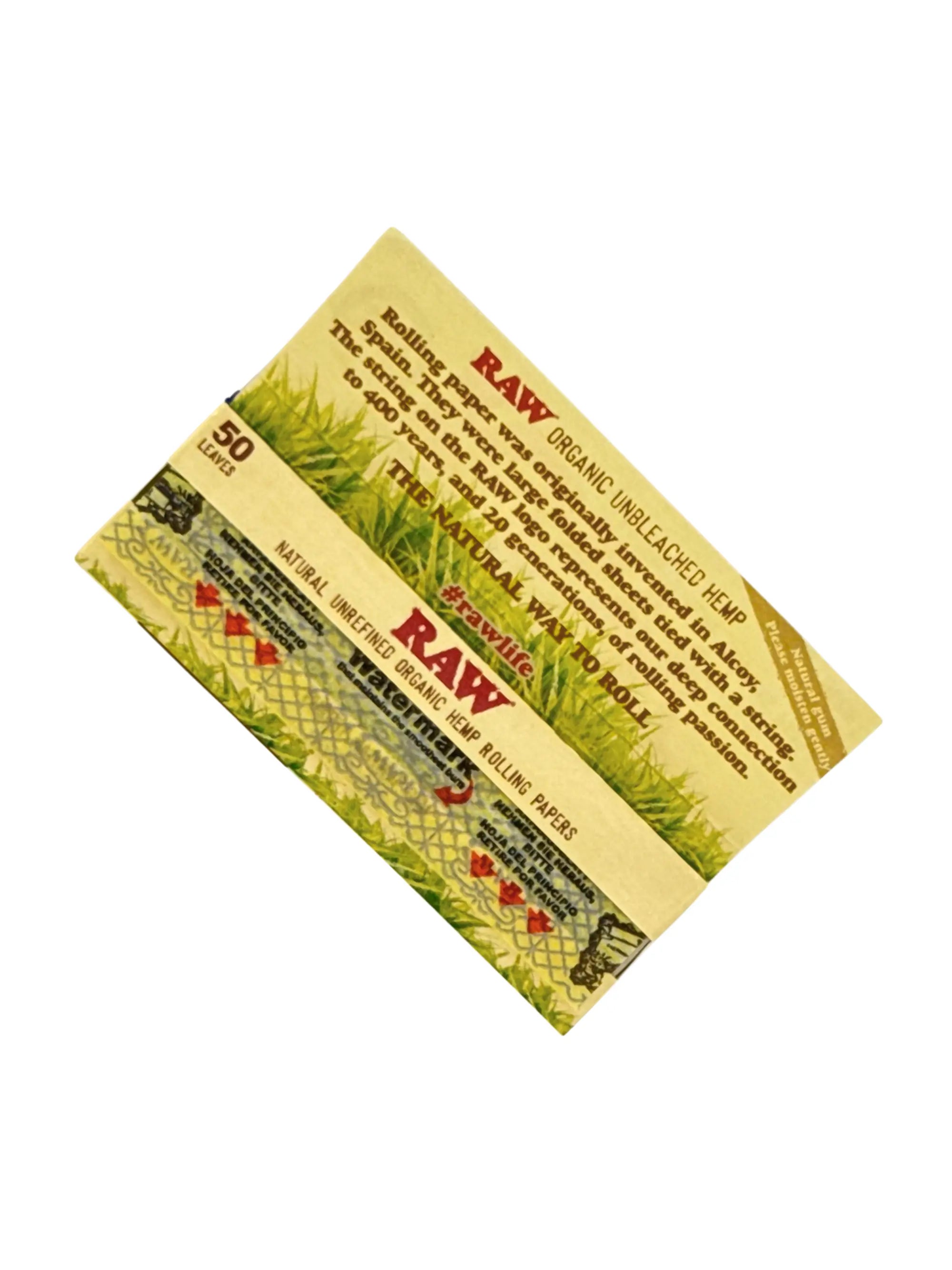 RAW Organic Hemp Papers 1 1/4 Display mit 24 Booklets.