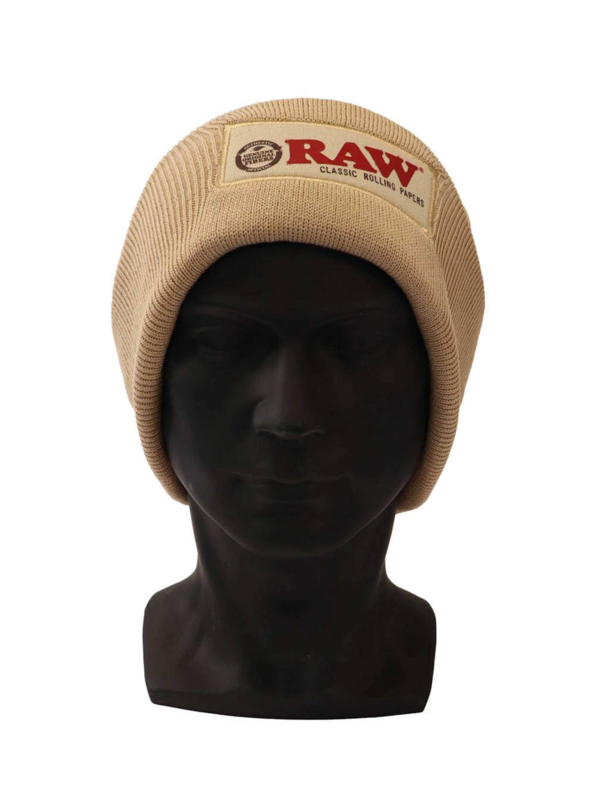 RAW Hat Stash in Beige – Wintermütze mit praktischer Stash-Tasche