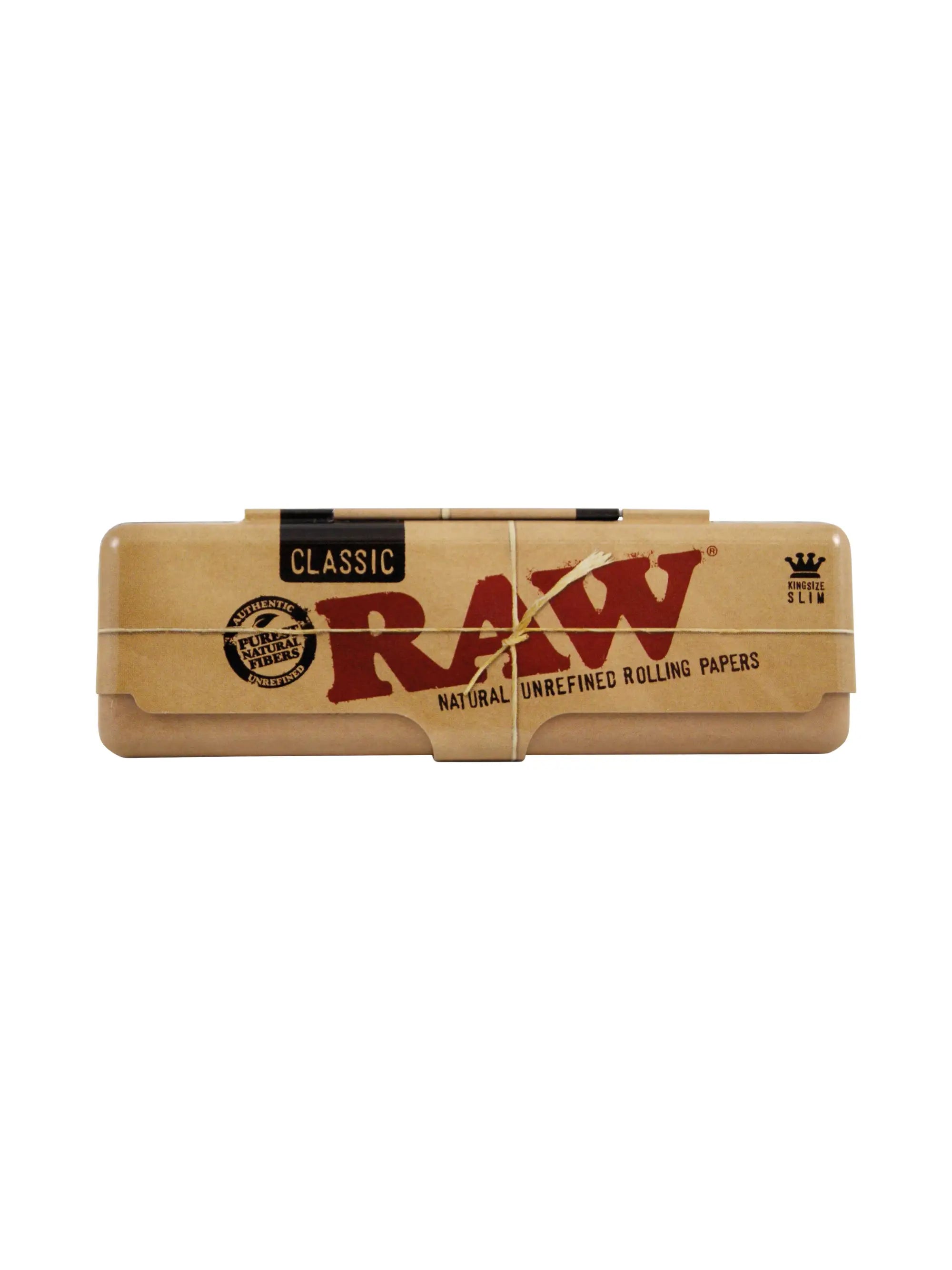 RAW Classic Metal Case – robustes Metalletui für RAW King Size Papers, schützt zuverlässig vor Knicken und Feuchtigkeit, ideal für unterwegs