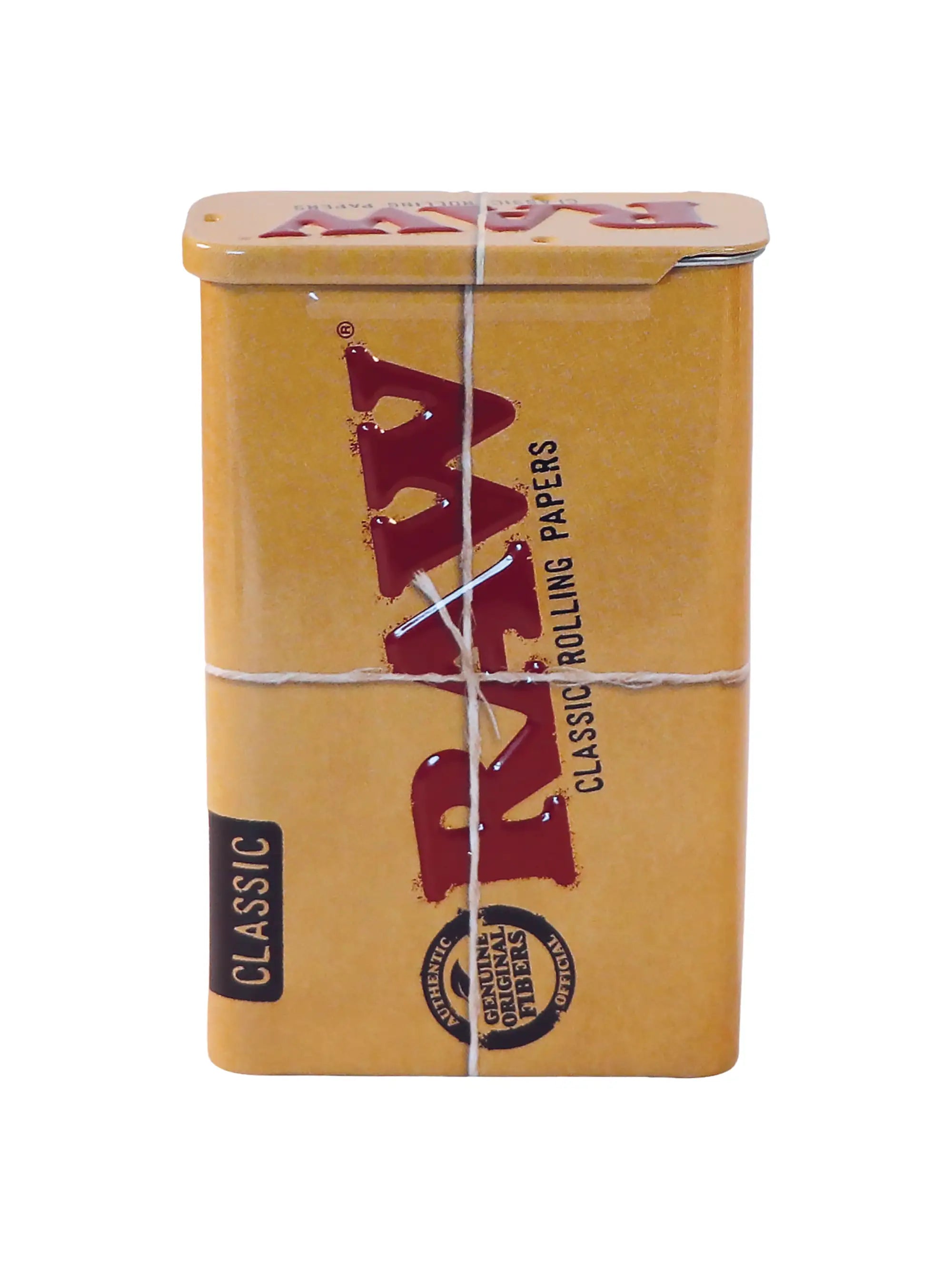 RAW Sliding Top Tin – stabile Metall-Dose für Prerolls, Papers oder Filter, klassisches RAW-Design, ideal für Headshop Zubehör