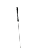 Reinigungsbürste mit Naturborsten und gewundenem Metallgriff, Gesamtlänge 540 mm, ideal für schmale Glasröhren und Zubehör