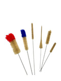 Set aus Reinigungsbürsten mit Naturborsten für Bongs, Chillums und Zubehör.